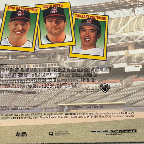 Warner Home Video Major League 2 Laserdisc LD Collectible Charlie Sheen - Picture 5 of 7